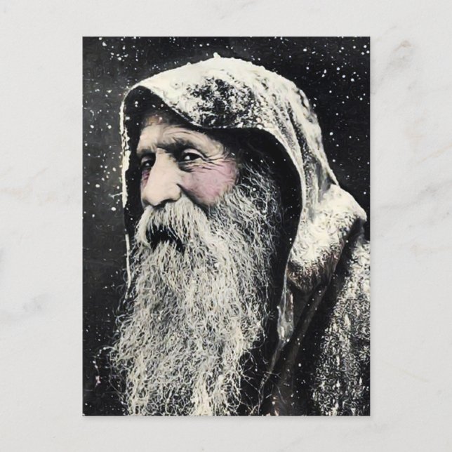 Cartão postal de Papais noeis Vintage (Frente)