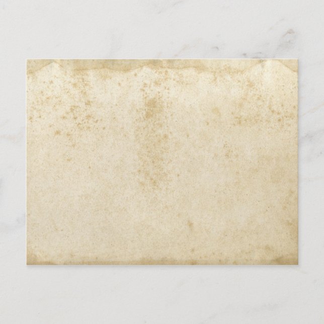 Cartão Postal de Papel Manchado Antigo em Branco (Frente)