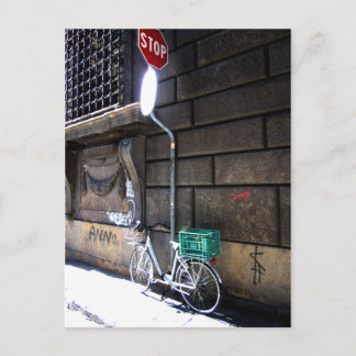 Cartão postal de paragem de bicicleta