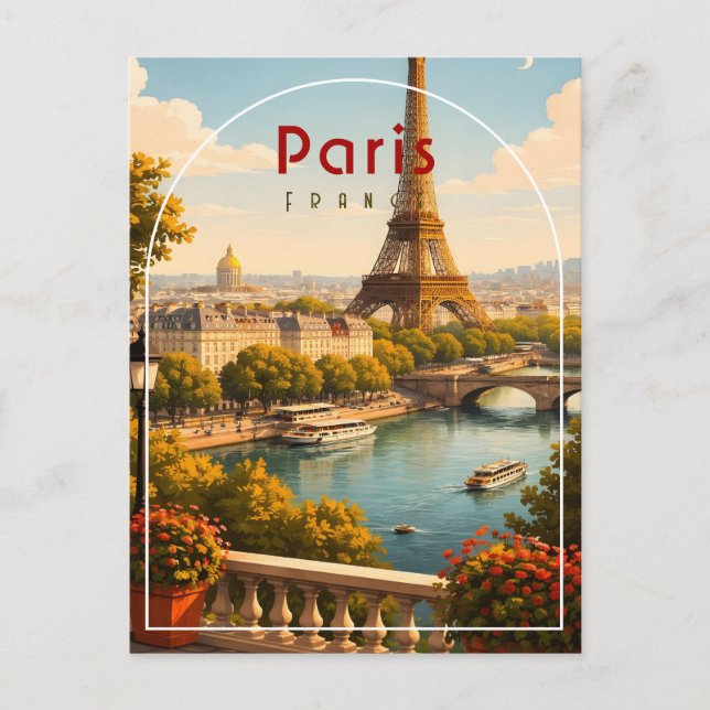 Cartão Postal de Paris (Frente)