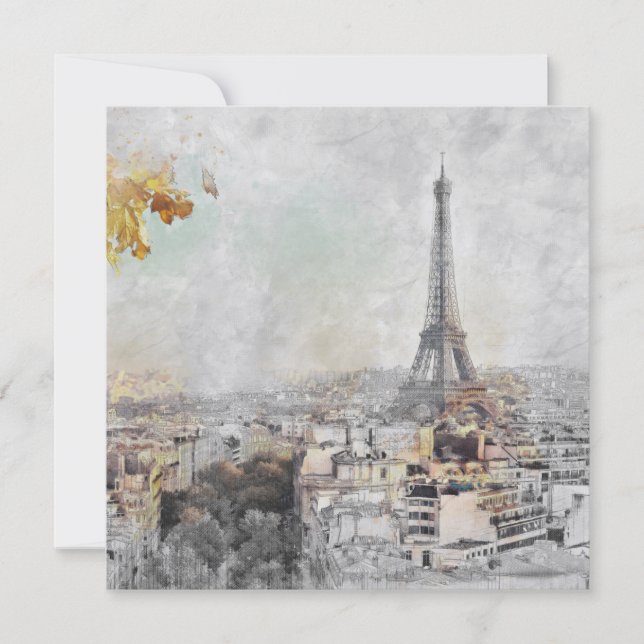 Cartão postal de Paris Eiffel Tower - Presente de  (Frente)