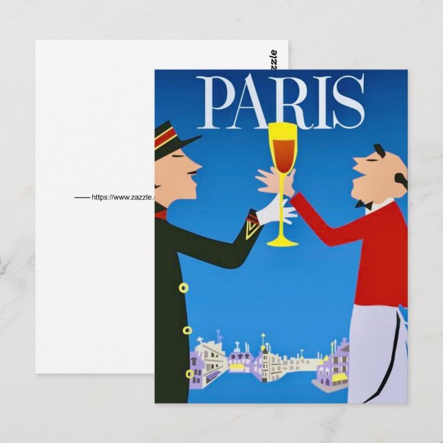 Cartão postal de Paris França (Frente/Verso)