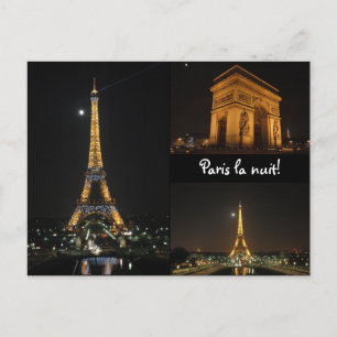 Cartão postal de Paris la nuit!