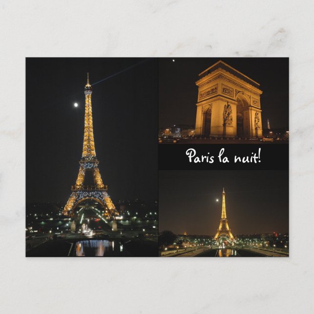 Cartão postal de Paris la nuit! (Frente)