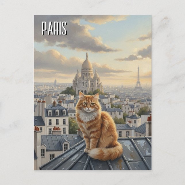 Cartão Postal de Paris Montmartre (Frente)