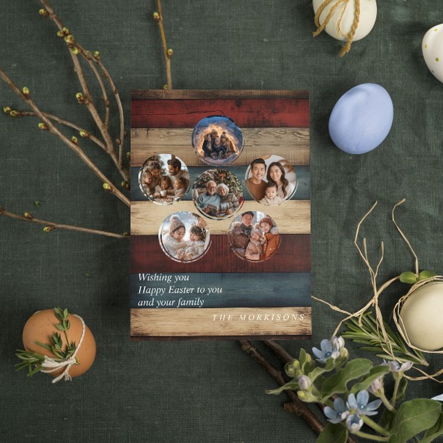 Cartão postal de Páscoa de colagem de fotos person (Criador carregado)