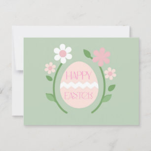 Cartão postal de páscoa pastel de tendências