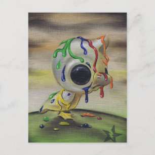 cartão postal de patinação feia