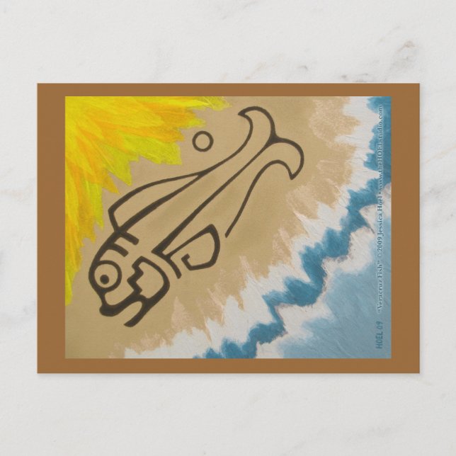 Cartão postal de peixe de Veracruz (Frente)