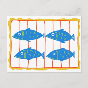 Cartão Postal de Peixe em Lata
