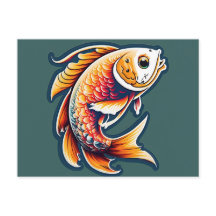 Cartão postal de peixe lindo