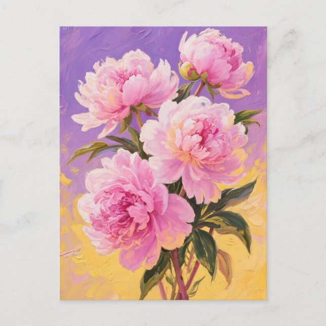 Cartão postal de peões cor-de-rosa (Frente)