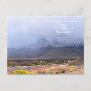 Cartão postal de perigo à frente na rota 89 do Ari