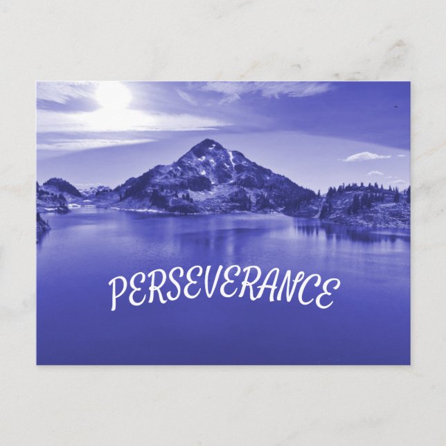 Cartão postal de perseverança das montanhas do Can (Frente)