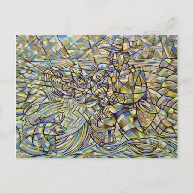 Cartão Postal de Pescador de Mosca (Frente)