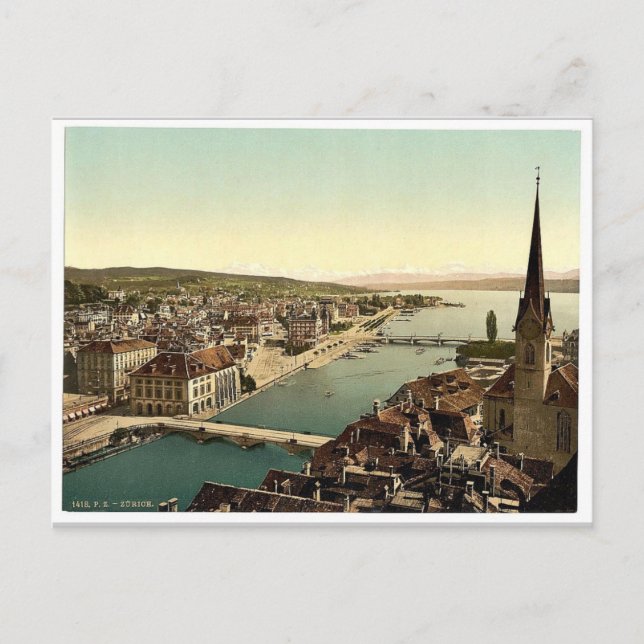 Cartão Postal De Peter Church, com Farumunster e Alpenkette (Frente)