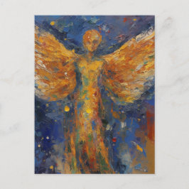 Cartão postal de pintura de anjo lindo