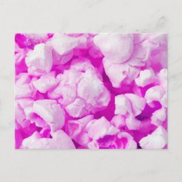 Cartão postal de pipoca rosa divertido para qualqu