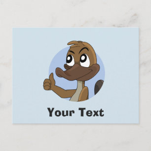 Cartão postal de platypus dando polegares para cim