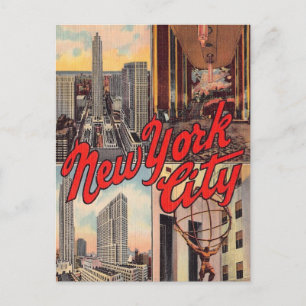 Cartão postal de pontos turísticos de Nova York