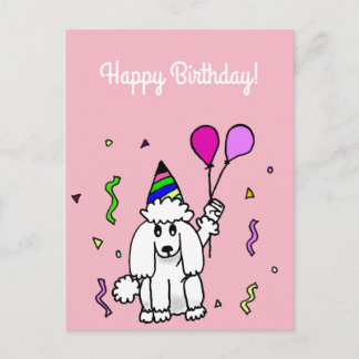 Cartão postal de Poodle de Aniversário