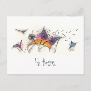 Cartão Postal de Pôr do Sol Rasgado