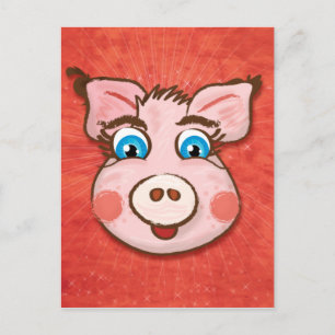 Cartão postal de porco