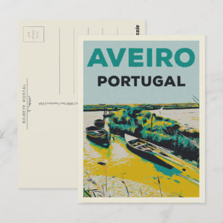 Cartão postal de Portugal para ilustração da lagoa