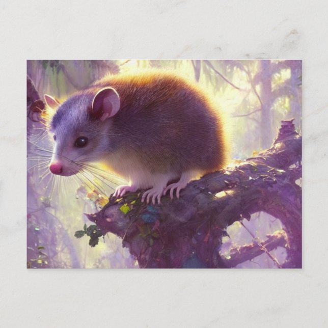 Cartão postal de possum fofo (Frente)