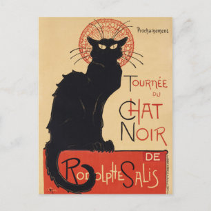 Cartão postal de Poster de anúncio de gatos pretos