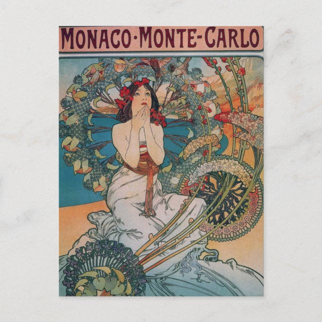 Cartão postal de Poster de Art Nouveau (Frente)
