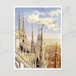 Cartão postal de pôster de viagem da Itália antiga