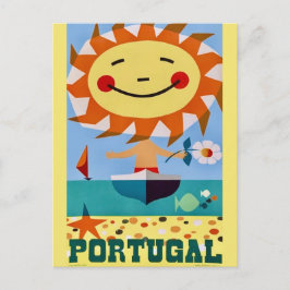 Cartão postal de pôster de viagem de Portugal