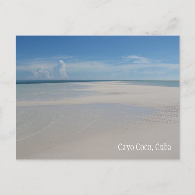 Cartão postal de praia Cayo Coco Cuba (Frente)