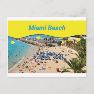 Cartão postal de praia em Miami