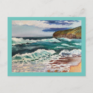 Cartão postal de praia ensolarada