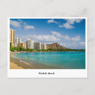 Cartão postal de praia Waikiki