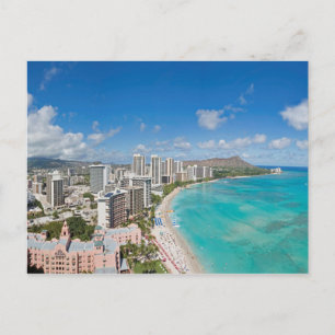 Cartão postal de praia Waikiki