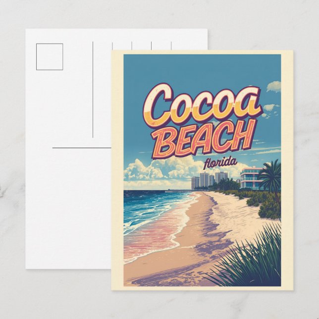 Cartão postal de presentes da linha de costa da ci (Frente/Verso)