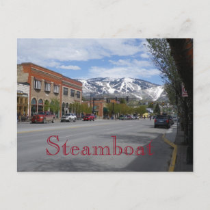 Cartão postal de Primaveras a vapor no Colorado