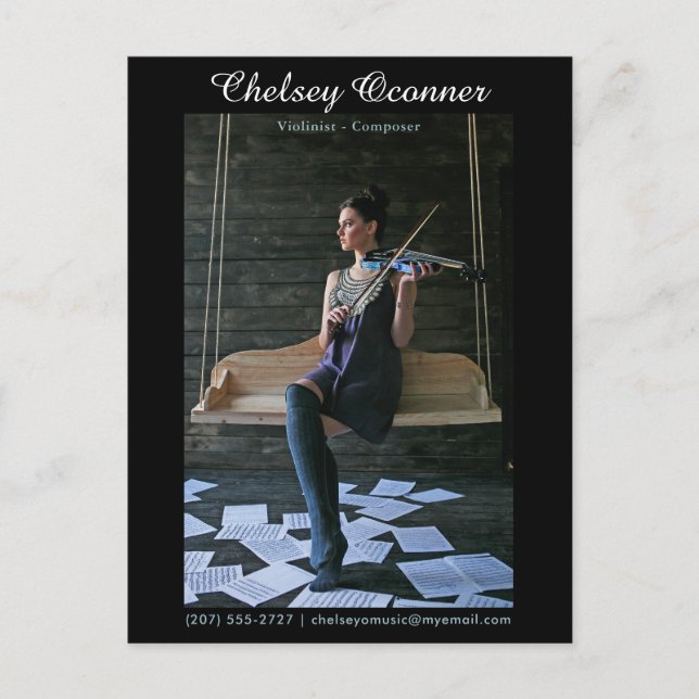 Cartão postal de promoção do modelo de placa de co (Frente)