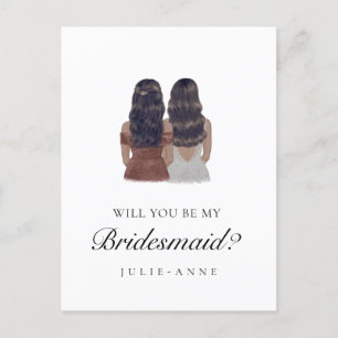 Cartão postal de Proposta de Bridesmaid da Waterco