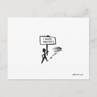 cartão postal de protesto