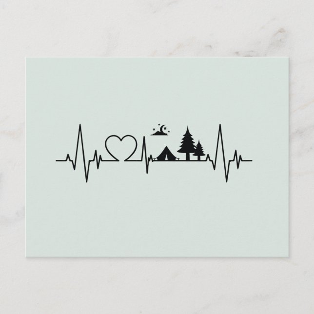 Cartão postal de pulsação de acampamento (Frente)