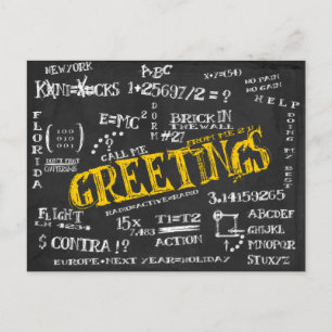 Cartão Postal de Quadro Negro do Dormitório