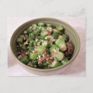 Cartão postal de quiabo frito