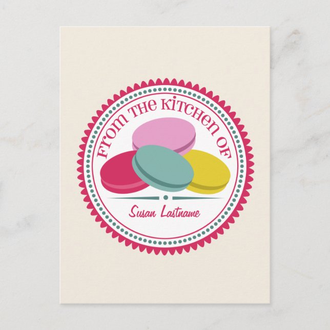 Cartão postal de recebimento de quatro macarões fr (Frente)