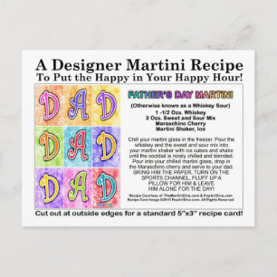 Cartão postal de recebimento Martini do dia de os