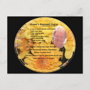 Cartão Postal de Receita de Biscoito de Picadinho