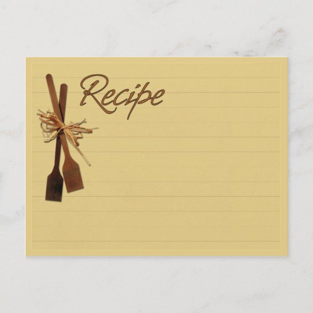 Cartão postal de receita de cozinhar antigo (Frente)
